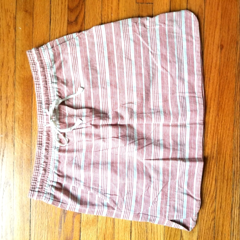 Striped casual mini skirt